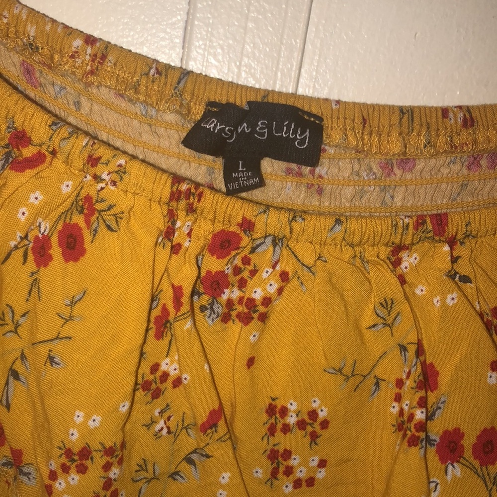 Yellow Ruffled Off-Shoulder Sundress - Picture 2 of 5